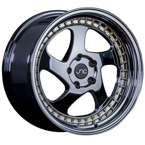 Jnc Wheels Jnc034 Platinum Gold Rivets 1