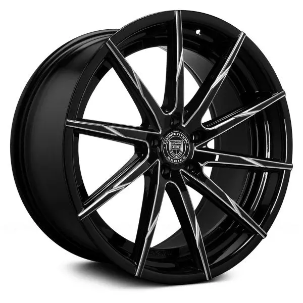 Lexani Wheels Css-15 Black Machined Grooves 1