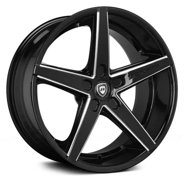 Lexani Wheels R-Four Gloss Black Cnc Grooves 1