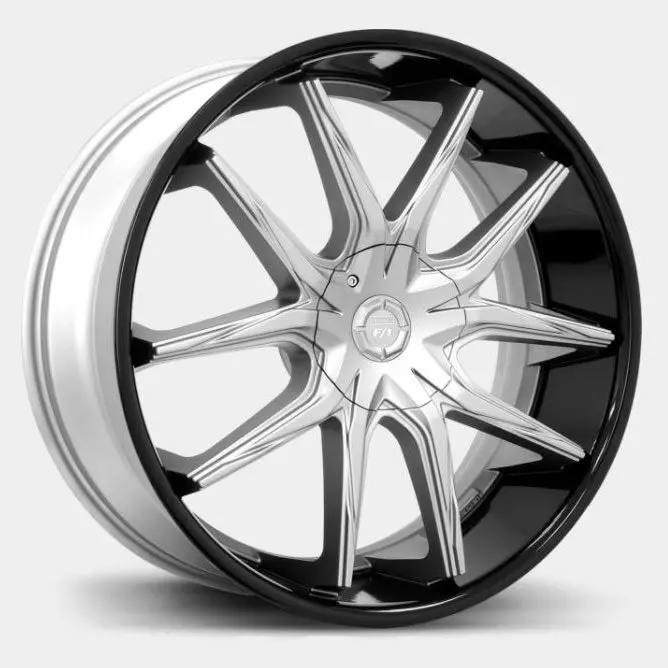 Lexani Wheels R-Twelve Silver Black Lip 1