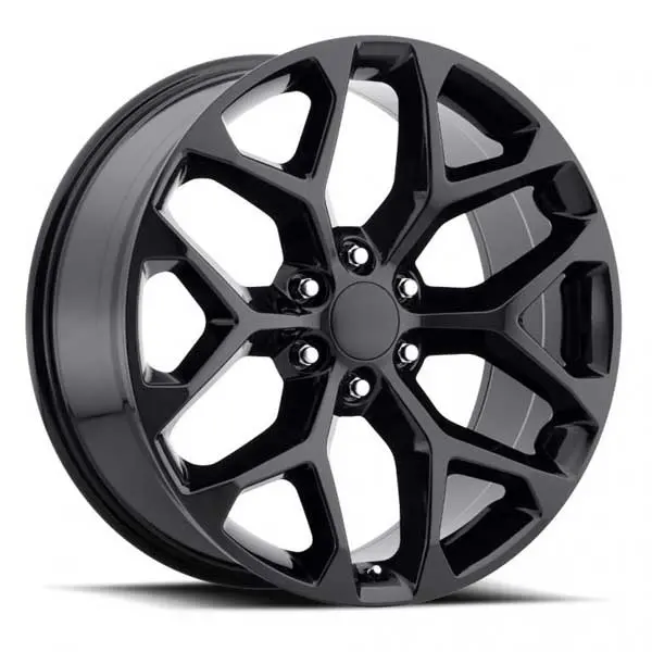 Gmc Wheels Rp09 22X9 6X139.7 Gloss Black Fit Sierra 1500 Yukon Snowflake 1