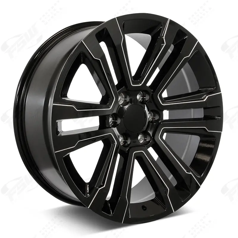 Gmc Wheels Rp10 24X10 6X139.7 Black Milled Fit Sierra 1500 Yukon Slt 1