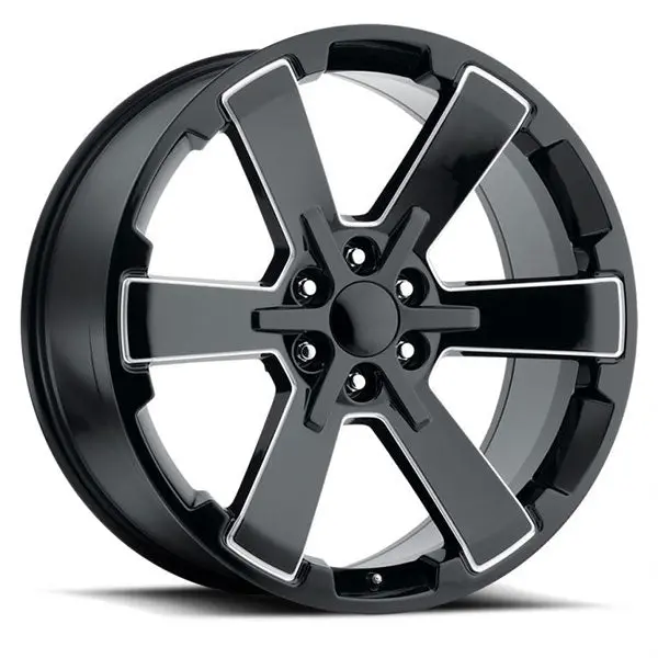 Gmc Wheels Rp11 22X9 6X139.7 Black Milled Fit Sierra 1500 Yukon 1