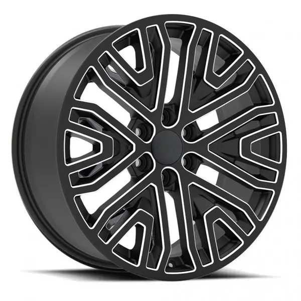 Gmc Wheels Rp14 24X10 6X139.7 Black Milled Fit Sierra 1500 Yukon 1