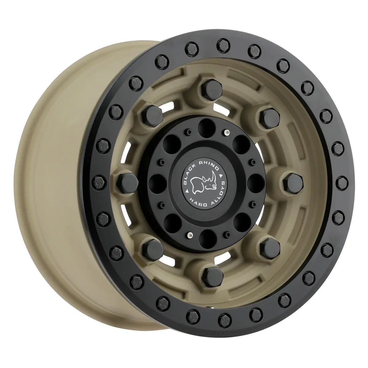 Black Rhino Wheels Garrison Beadlock Desert Matte Black Lip Ring 1