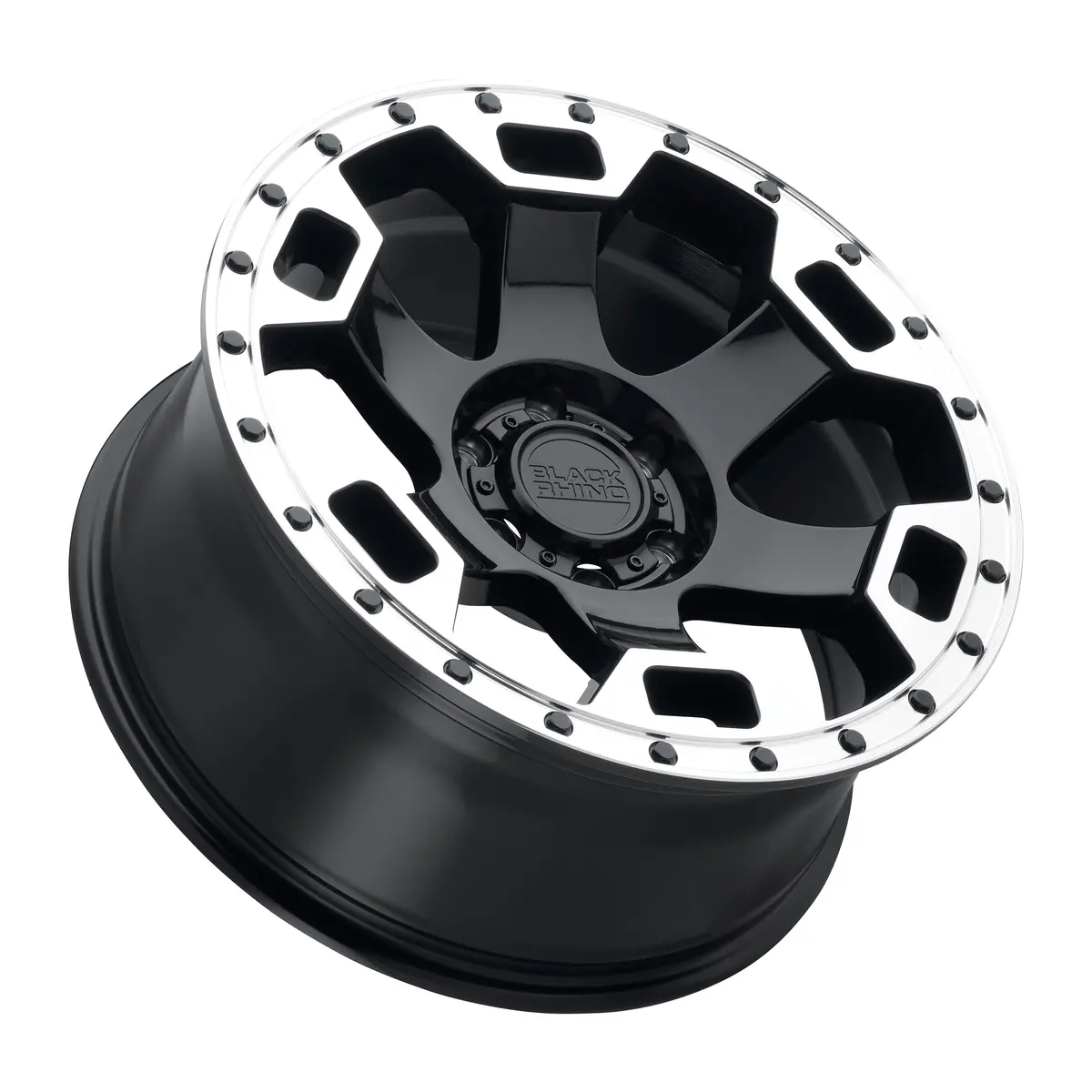 Black Rhino Wheels Gauntlet Gloss Black Mirror Machined Lip Edge 2