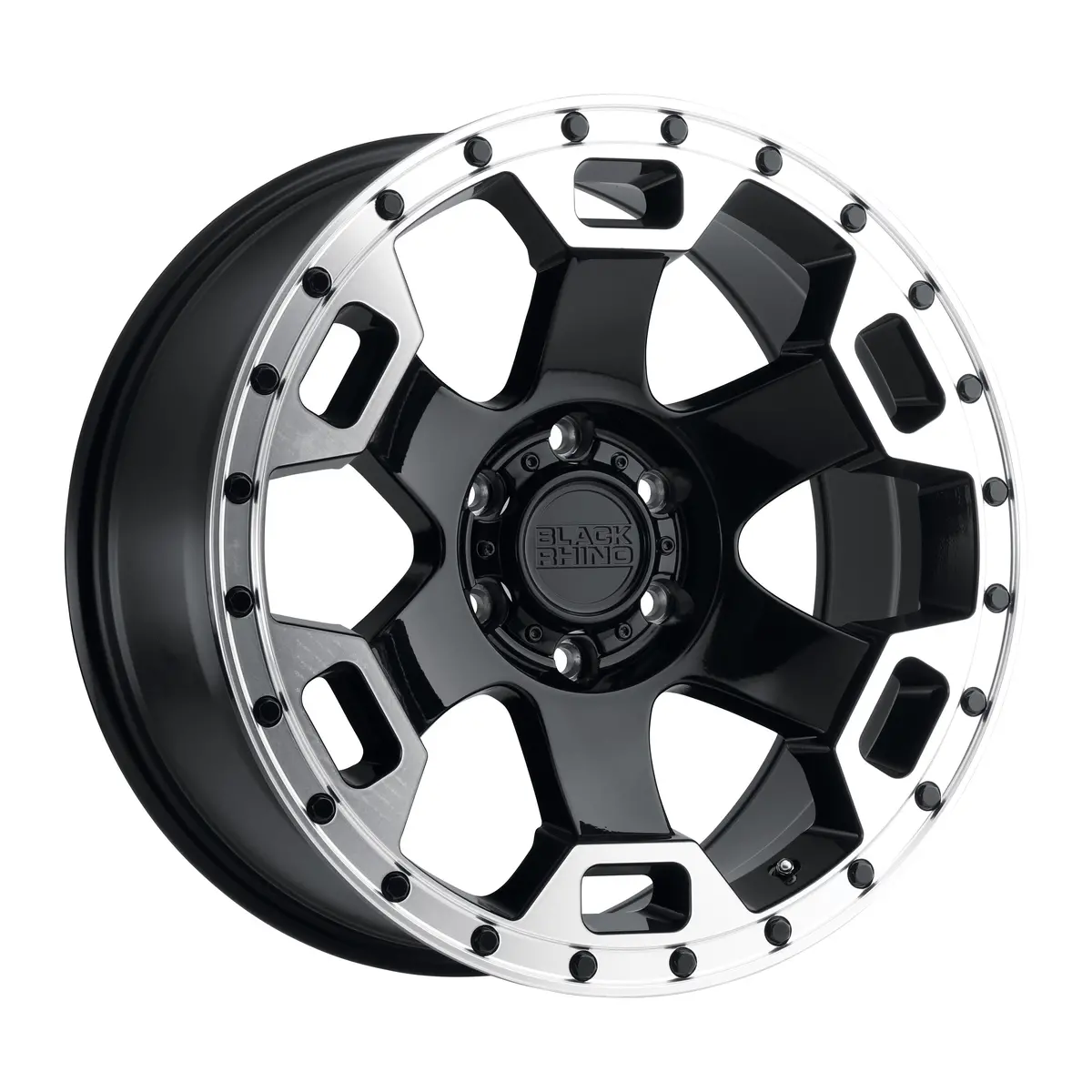 Black Rhino Wheels Gauntlet Gloss Black Mirror Machined Lip Edge 1