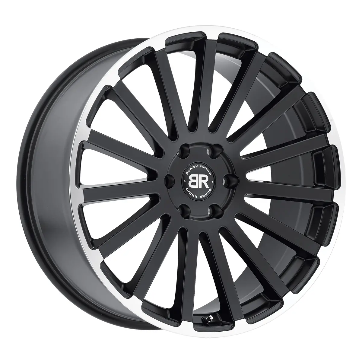 Black Rhino Wheels Spear Matte Black Matte Machine Lip Edge 1