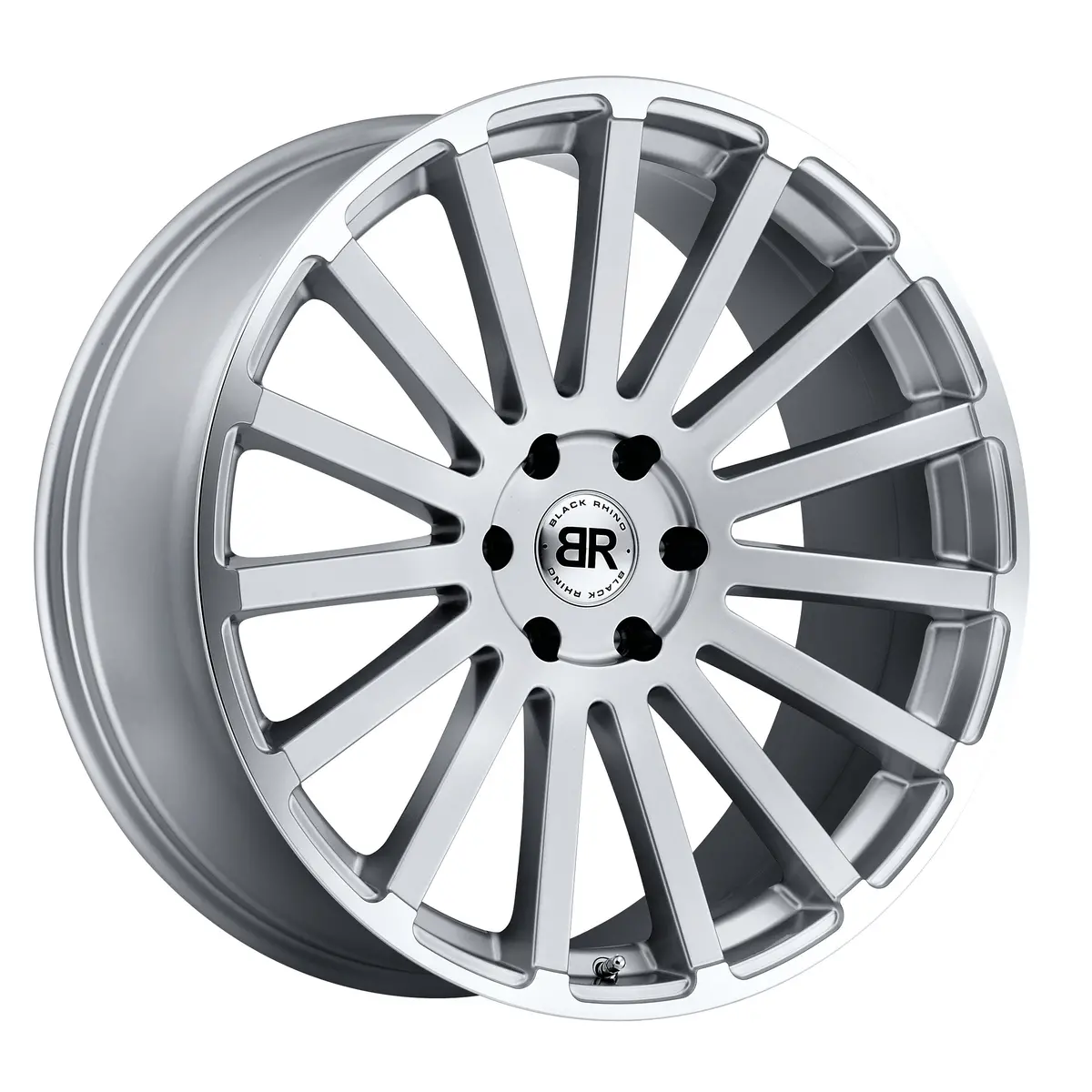 Black Rhino Wheels Spear Silver Mirror Cut Lip Edge 1